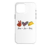 Carcasa para iPhone 16 Pro MAX Funny México Peace Love Tacos Souvenir Mexican Travel Latinx