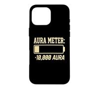 Carcasa para iPhone 16 Pro MAX Funny Negative Aura Points Farming Aura Meter Minus 10,000