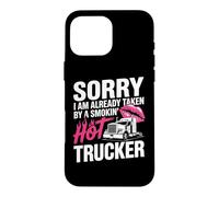 Carcasa para iPhone 16 Pro MAX Funny Truckers Esposa Camionero Caliente Novia Camionero Conductor
