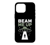 Carcasa para iPhone 16 Pro MAX Funny UFO Alien Space Humor Sci Fi Graphic Beam Me Up
