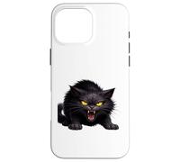 Carcasa para iPhone 16 Pro MAX Furia Salvaje del Gato Negro Feroz