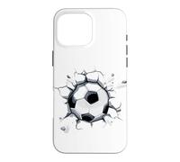 Carcasa para iPhone 16 Pro MAX Fútbol Amor Futbolista Europeo Funny Ball Burst Goal