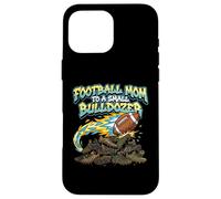Carcasa para iPhone 16 Pro MAX Fútbol Mamá A Un Pequeño Bulldozer Gridiron Espectador