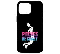 Carcasa para iPhone 16 Pro MAX Game Day Baseball Fan Pitches be Crazy para Mujer