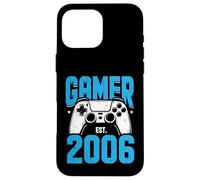 Carcasa para iPhone 16 Pro MAX Gamer Estimado 2006 20th Cumpleaños Video Gaming Hombre Mujer
