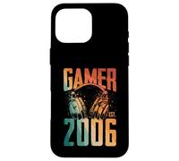 Carcasa para iPhone 16 Pro MAX Gamer Estimado 2006 20th Cumpleaños Video Gaming Hombre Mujer