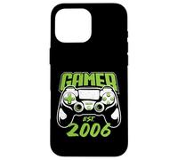 Carcasa para iPhone 16 Pro MAX Gamer Estimado 2006 20th Cumpleaños Video Gaming Hombre Mujer