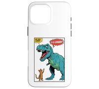 Carcasa para iPhone 16 Pro MAX Gato Dedo Medio T-Rex Dinosaurio Pop Art Tiranosaurio