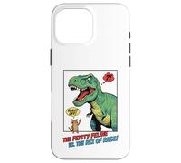 Carcasa para iPhone 16 Pro MAX Gato Dedo Medio T-Rex Dinosaurio Pop Art Tiranosaurio