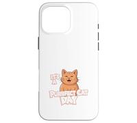 Carcasa para iPhone 16 Pro MAX Gato Divertido Purrfect Cat Day Amante de los Gatos