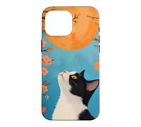 Carcasa para iPhone 16 Pro MAX Gato Japonés Mirando Al Sol
