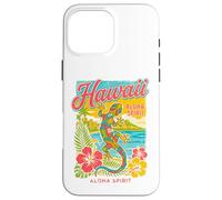 Carcasa para iPhone 16 Pro MAX Gecko Hawaiano Hibiscus Beach Tropical Hawaii Aloha Spirit