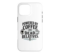 Carcasa para iPhone 16 Pro MAX Genealogía Divertida impulsada por el café y parientes Muertos