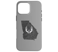 Carcasa para iPhone 16 Pro MAX Georgia GA Deer Hunting Shed Antlers Design