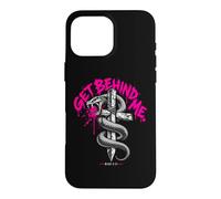 Carcasa para iPhone 16 Pro MAX Get Behind Me Mark 8:33 Cita de Jesús Cruz de Serpiente Cristiana