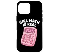 Carcasa para iPhone 16 Pro MAX Girl Math Is Real Cálculo Álgebra Lógica Matemáticas Amante