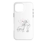 Carcasa para iPhone 16 Pro MAX Girl with Golden Retriever, Cute Golden Retriever