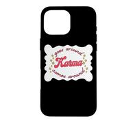 Carcasa para iPhone 16 Pro MAX Goes Around Karma Viene Alrededor Retro Estética