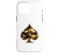 Carcasa para iPhone 16 Pro MAX Golden Spade Sunglasses Poker Casino Lucky Symbol