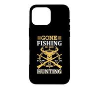 Carcasa para iPhone 16 Pro MAX Gone Fishing Be Back Soon To Go Hunting Hunter Life Nature