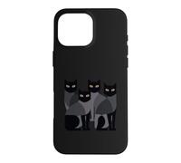 Carcasa para iPhone 16 Pro MAX Gothic Cats EMO Grunge Punk Graphic Goth Mid-Century Modern