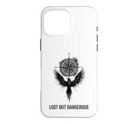 Carcasa para iPhone 16 Pro MAX Gráfico de ala de brújula perdida Pero peligrosa