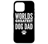 Carcasa para iPhone 16 Pro MAX Gráficos Blancos con Estampado de Patas de papá y Perro de Worlds Greatest