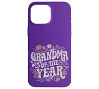 Carcasa para iPhone 16 Pro MAX Grandma of The Year Retro Floral Cute Grandmother Vintage