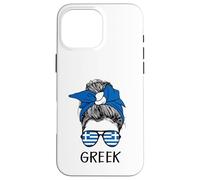 Carcasa para iPhone 16 Pro MAX Greek Girl Greek Heritage Greece Flag