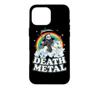 Carcasa para iPhone 16 Pro MAX Grim Reaper Riding Unicorn | Death Metal Pastel Goth