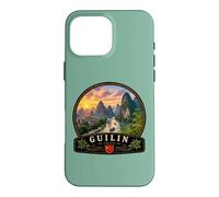 Carcasa para iPhone 16 Pro MAX Guilin China Montañas Karst Li Río Paisaje Viaje Desig