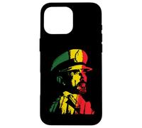 Carcasa para iPhone 16 Pro MAX Haile Selassie Art Etiopía Reggae Rasta