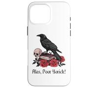 Carcasa para iPhone 16 Pro MAX Hamlet Shakespeare Jugar Cita por desgracia, Pobre Yorick!
