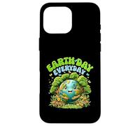 Carcasa para iPhone 16 Pro MAX Happy EarthDay Save The Planet Kawaii Día de la Tierra Todos los días