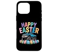 Carcasa para iPhone 16 Pro MAX Happy Easter Monster Truck Huevos Niños