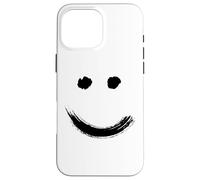 Carcasa para iPhone 16 Pro MAX Happy Pleased Face - Minimal Black Drawing