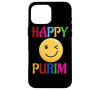 Carcasa para iPhone 16 Pro MAX Happy Purim Costume Funny Jewish Face Mask