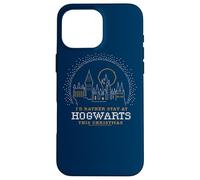 Carcasa para iPhone 16 Pro MAX Harry Potter I'D Rather Stay At Hogwarts This Christmas