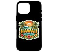 Carcasa para iPhone 16 Pro MAX Hawái The Aloha State Souvenir Visitor Memorabilia Hawaiian
