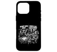Carcasa para iPhone 16 Pro MAX Heart Says Pit Knees Say Balcony Festival de música Heavy Metal
