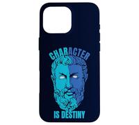 Carcasa para iPhone 16 Pro MAX Heraklit Cita Personaje es el filósofo del Destino