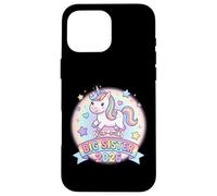 Carcasa para iPhone 16 Pro MAX Hermana Mayor de Only Child 2026, Unicornio, arcoíris, Lindo