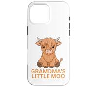 Carcasa para iPhone 16 Pro MAX Highland Cow Grandma'S Little MOO Scottish Cowgirl Fun