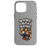 Carcasa para iPhone 16 Pro MAX Highlander escocés con un Vaso de Whisky