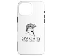 Carcasa para iPhone 16 Pro MAX Historia Griega espartana Antigua - Los espartanos Nunca se rinden