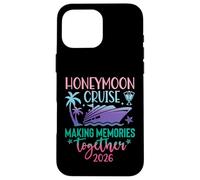 Carcasa para iPhone 16 Pro MAX Honeymoon Cruise 2026 Just Married Matching Couples Vacation