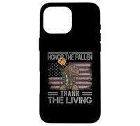 Carcasa para iPhone 16 Pro MAX Honor The Fallen Thank The Living Bandera Americana Vintage