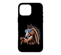 Carcasa para iPhone 16 Pro MAX Horse Stuff Gafas de Sol Caballos Salvajes Montar a Caballo Divertido
