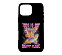 Carcasa para iPhone 16 Pro MAX Hot Dog Meme Cat My Happy Place Bootleg Glizzy Hot Dog