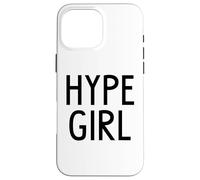 Carcasa para iPhone 16 Pro MAX Hype Girl Sign,Hype Girls Cheerleading Sports Mom Cheer Fan